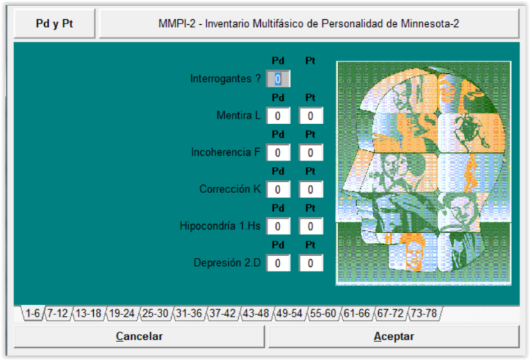 Software MMPI-2. Inventario de Personalidad de Minnesota