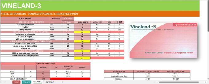 CORRECTOR VINELAND 3 - FORMATO PADRES