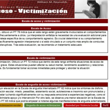 ERAVE Escalas Reynolds de Acoso-Victimización para Escolares