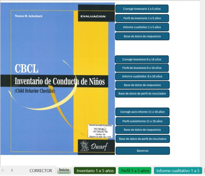 CBCL INVENTARIO DE CONDUCTA DE NIÑOS (actualizado)