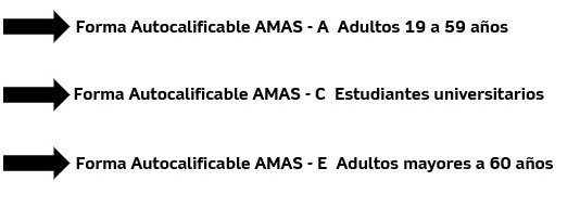 Escala AMAS - Escala de Ansiedad en Adultos (Versión: a, e, c)